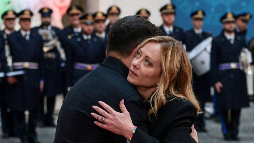 Ukraine's President Zelenskiy meets Italy's PM Meloni in Italy