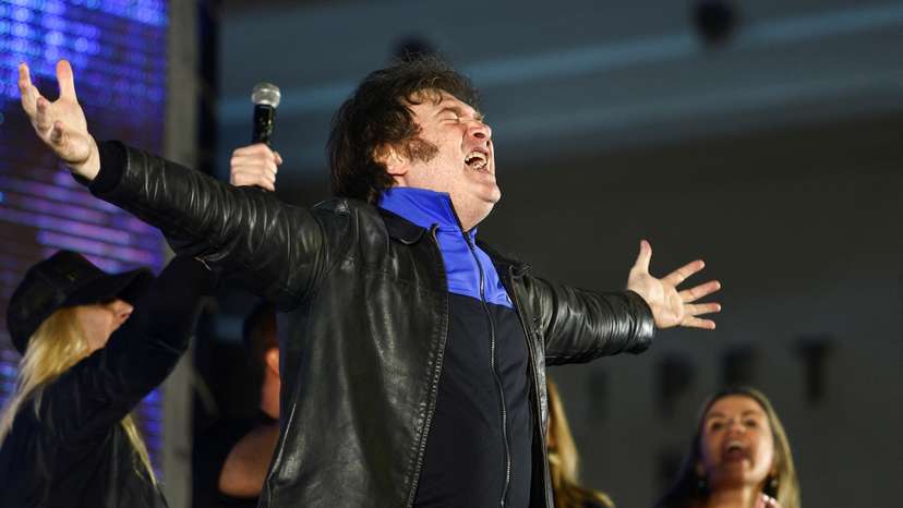 Argentine presidential candidate Javier Milei's electoral campaign closing event in Cordoba