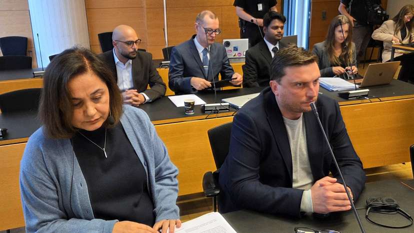 Eagle S' Georgian captain Davit Vadatchkoria attends trial on sabotage in Baltic Sea cable breaches in 2024, in Helsinki