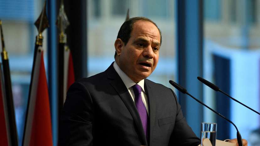 FILE PHOTO: Egypt's President Abdel Fattah al-Sisi addresses participants of the "G20 Investment Summit - German Business and the CwA Countries 2019\