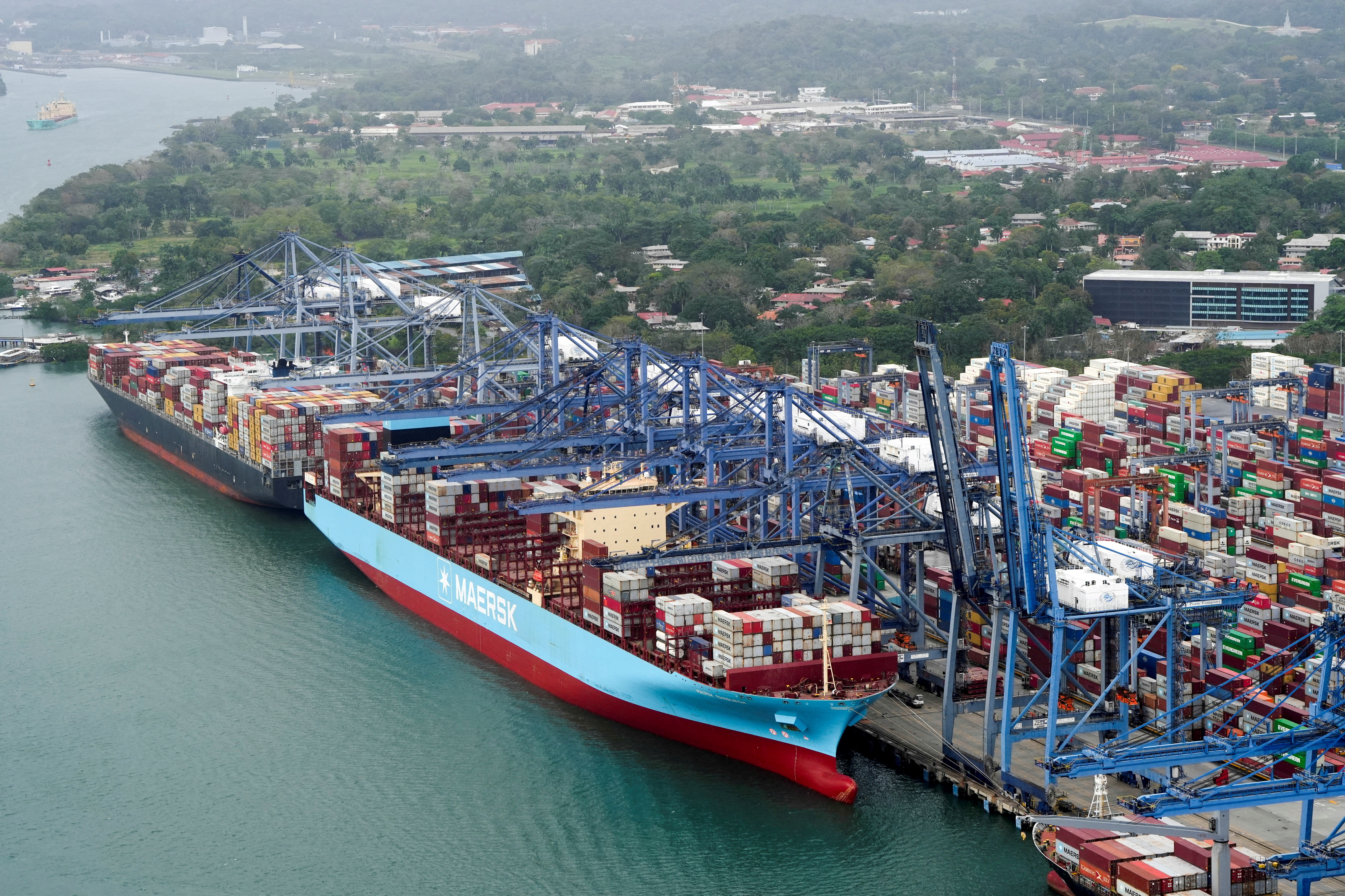 FILE PHOTO: Aerial view of the Panama Canal