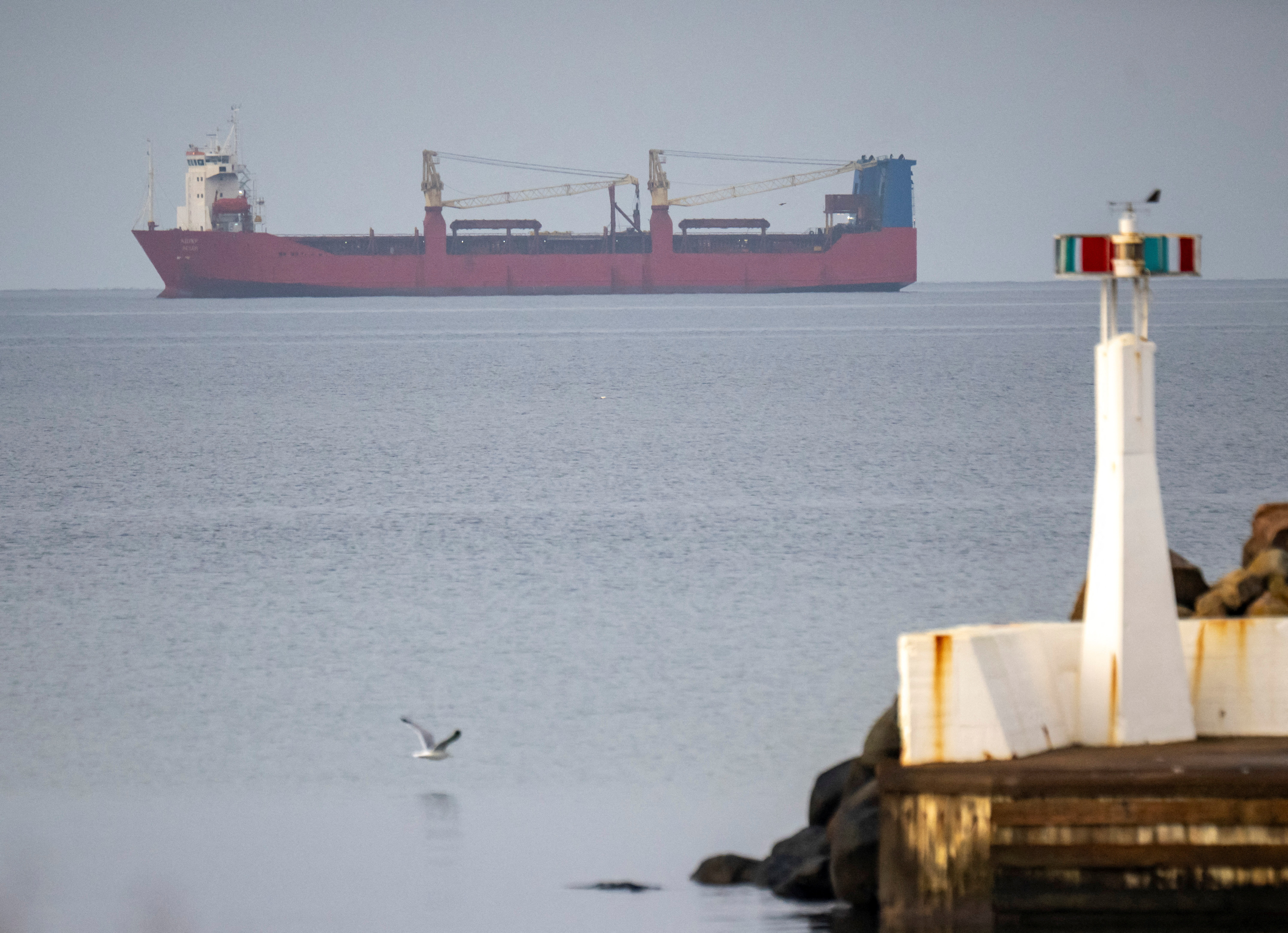 Russian vessel Adler anchored off Hoganas