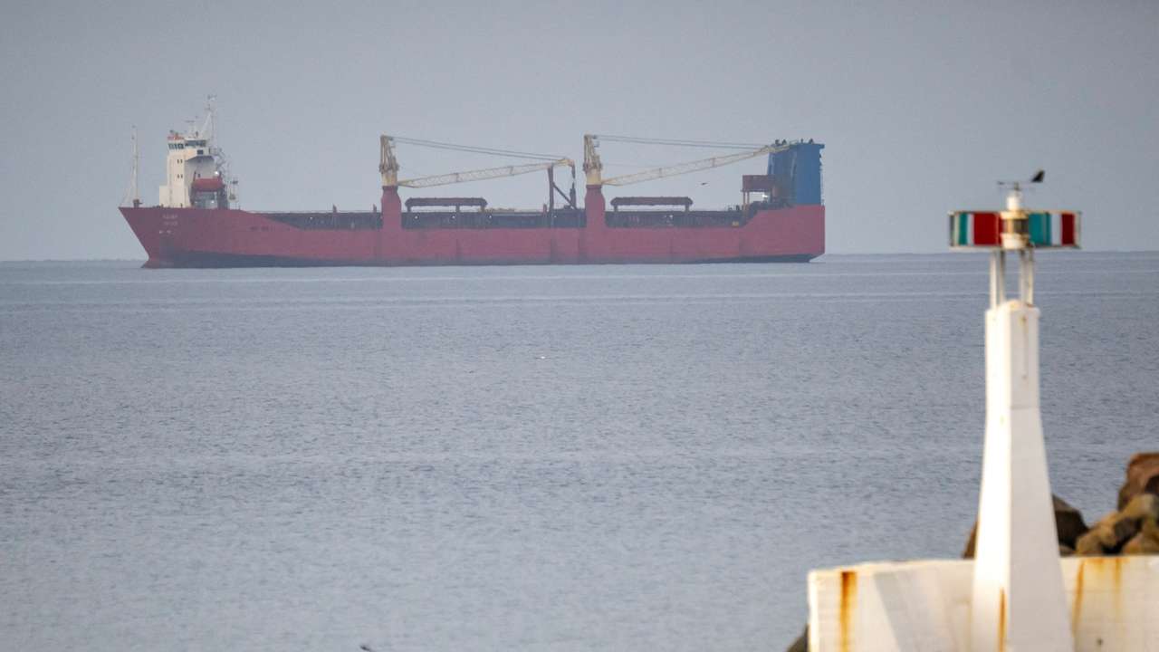 Russian vessel Adler anchored off Hoganas