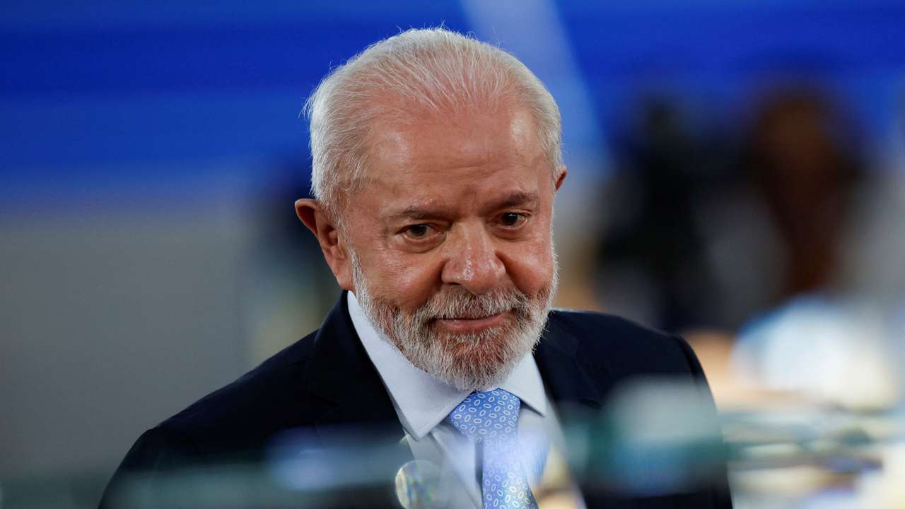 Brazil's President Luiz Inacio Lula da Silva attends the opening of the National Construction Industry meeting at the headquarters of the Brazilian National Confederation of Industry (CNI) in Brasilia