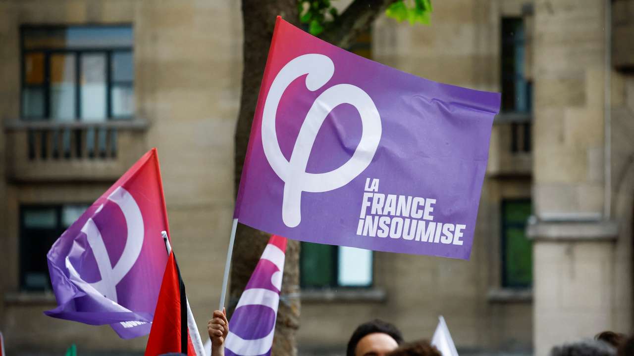 First political rally of the Nouveau Front Populaire alliance for early legislative elections