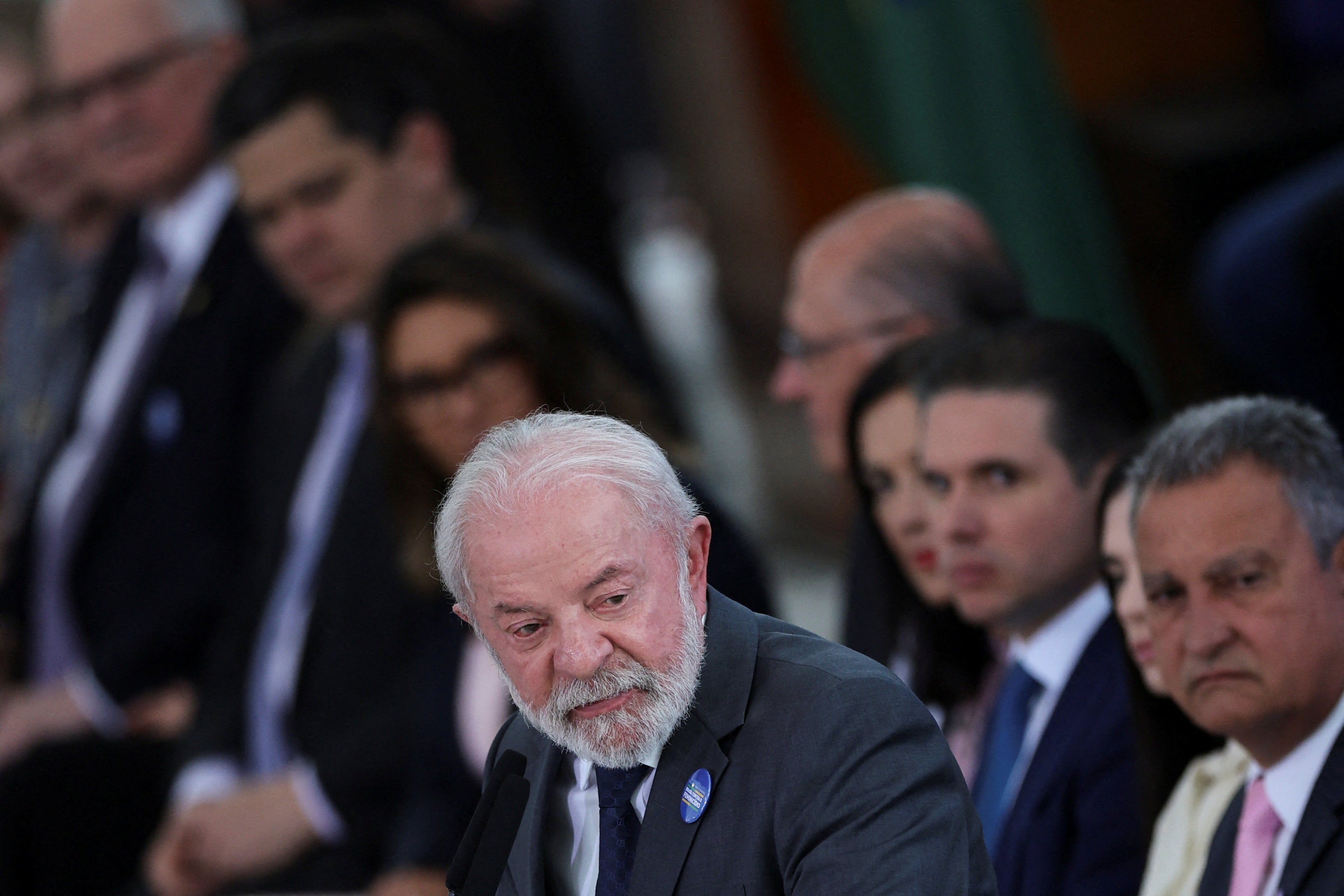 Brazil's President Luiz Inacio Lula da Silva launches National Pact to Combat Femicide at Planalto Palace in Brasilia