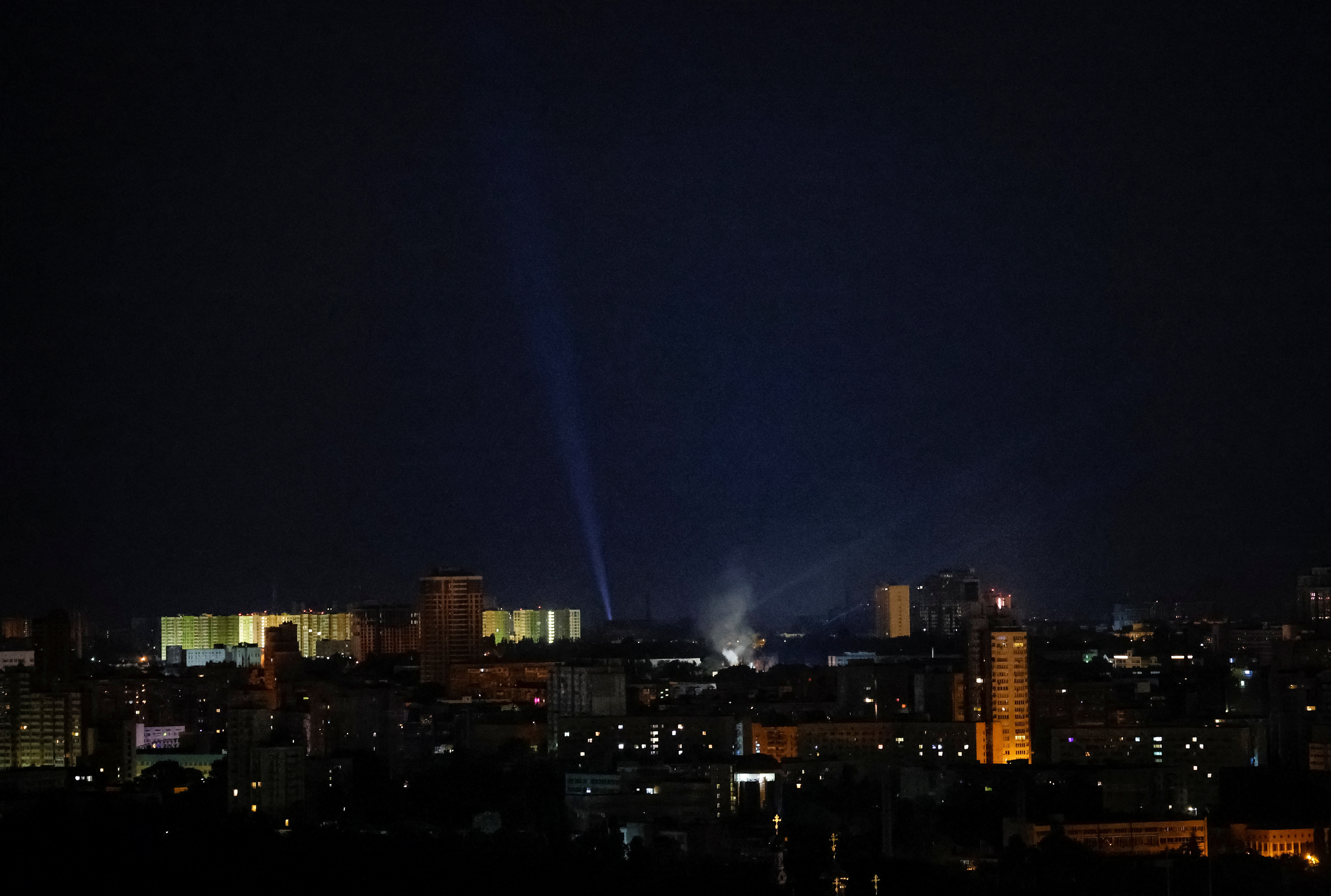 Russian drone strike in Kyiv