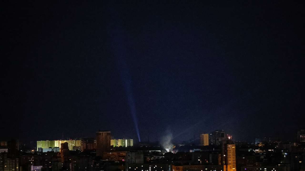 Russian drone strike in Kyiv