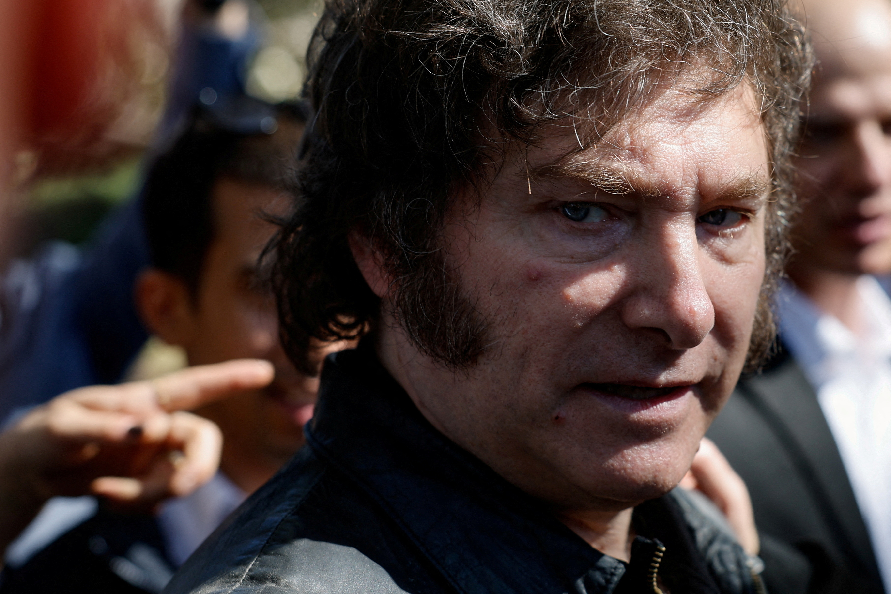 FILE PHOTO: Argentina's President Javier Milei visits the site of the deadly October 7 attack in Kibbutz Nir Oz