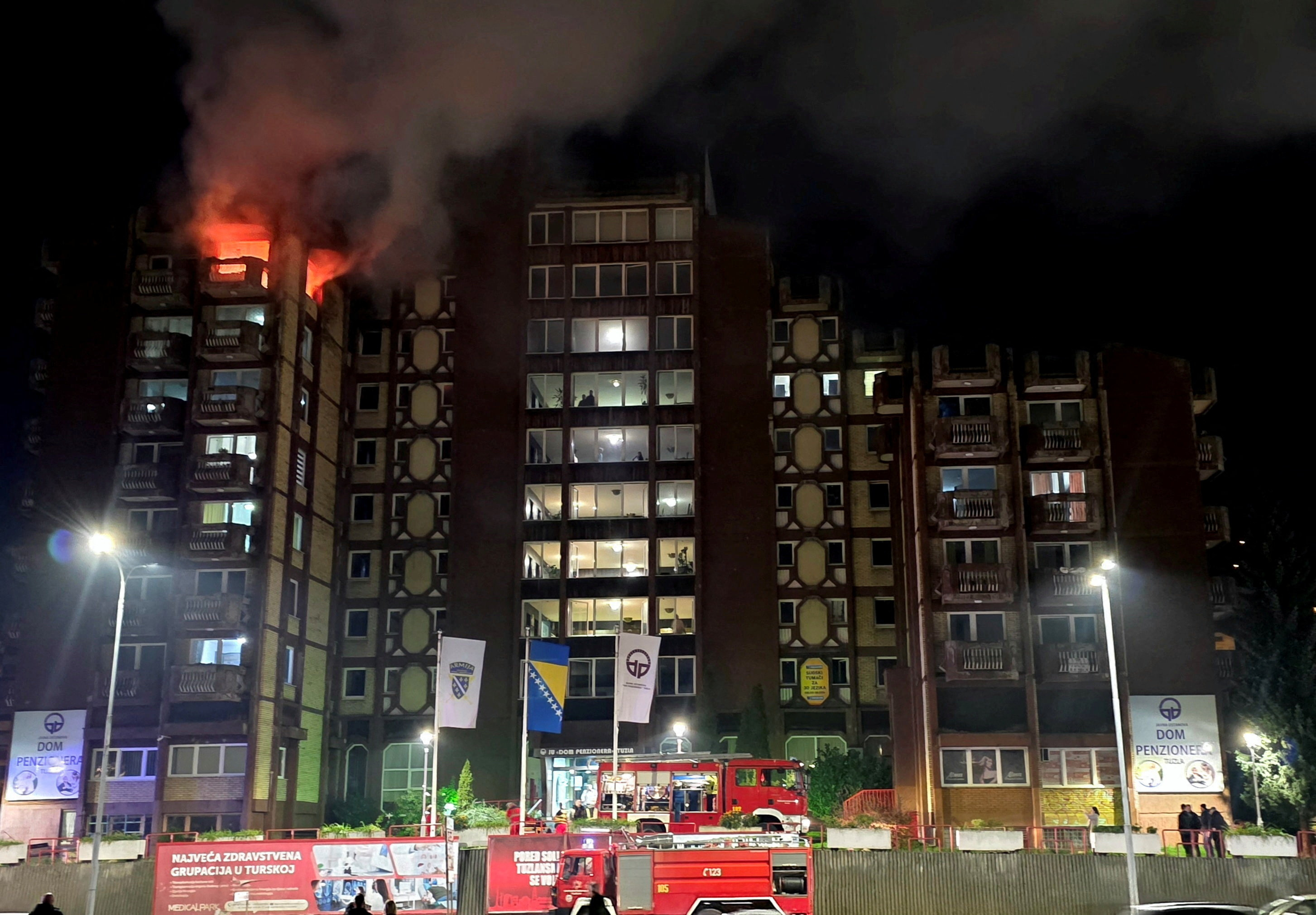 Fire at an elderly people's home in Tuzla