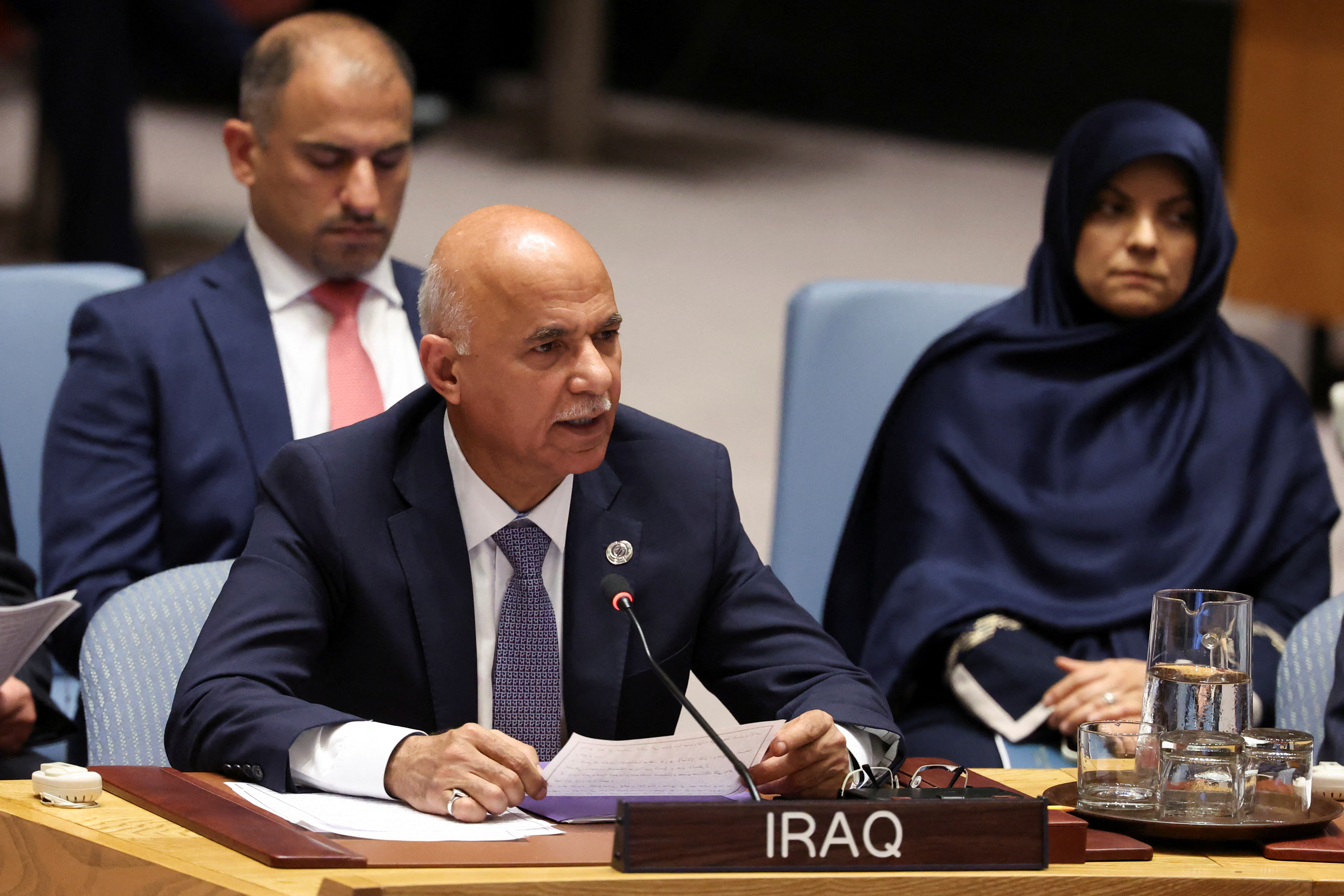 United Nations Security Council meeting about the conflict between Israel and Iran, in New York City