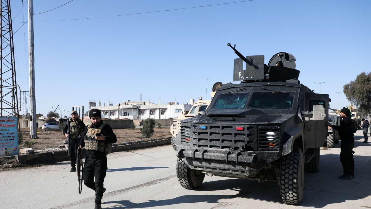 Syrian Democratic Forces (SDF) fighters deployed in Hasakah