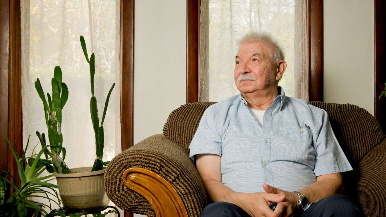 Lung transplant patient Bensabio Guajardo at his home in Trail Creek