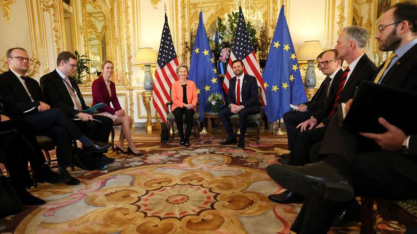 U.S. VP JD Vance attends a bilateral meeting at the U.S. Ambassador's residence, in Paris