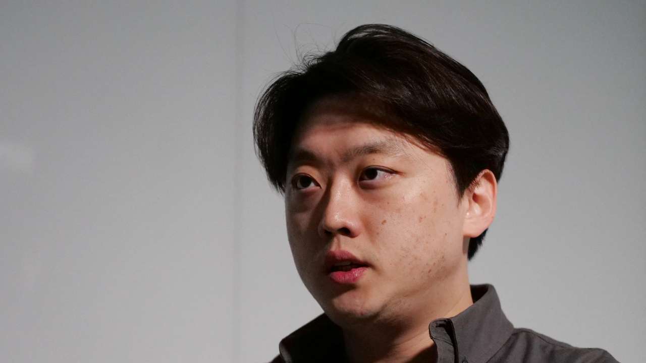 Park Dan, head of the Korean Intern Resident Association, speaks during an interview with Reuters in Seoul