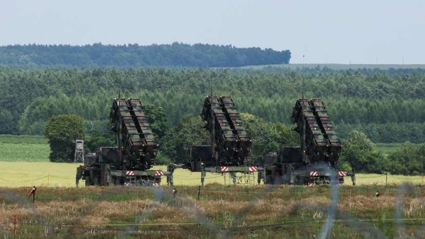 FILE PHOTO: German Patriot air defence system units