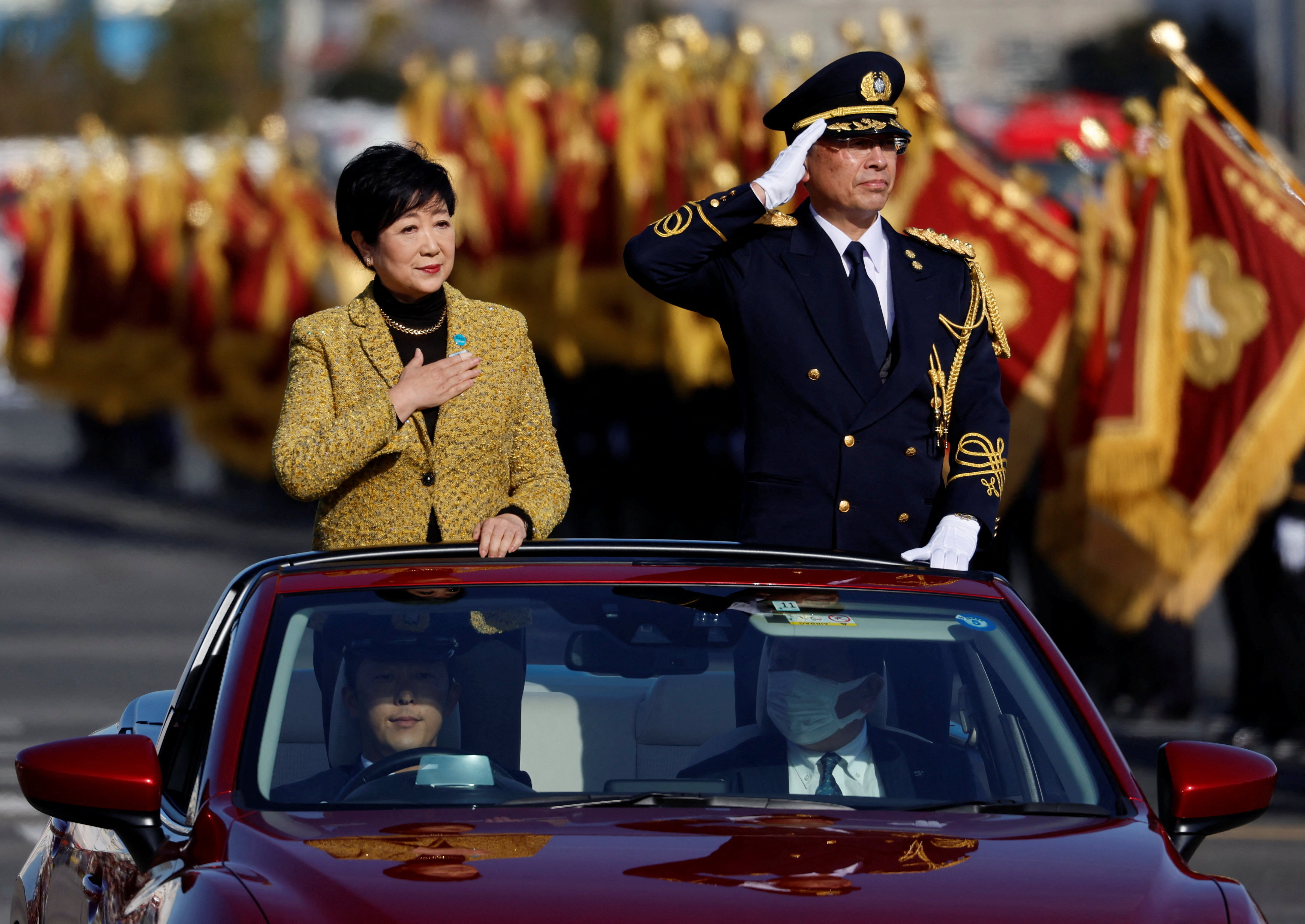 Tokyo Fire Department's New Year's Fire review in Tokyo