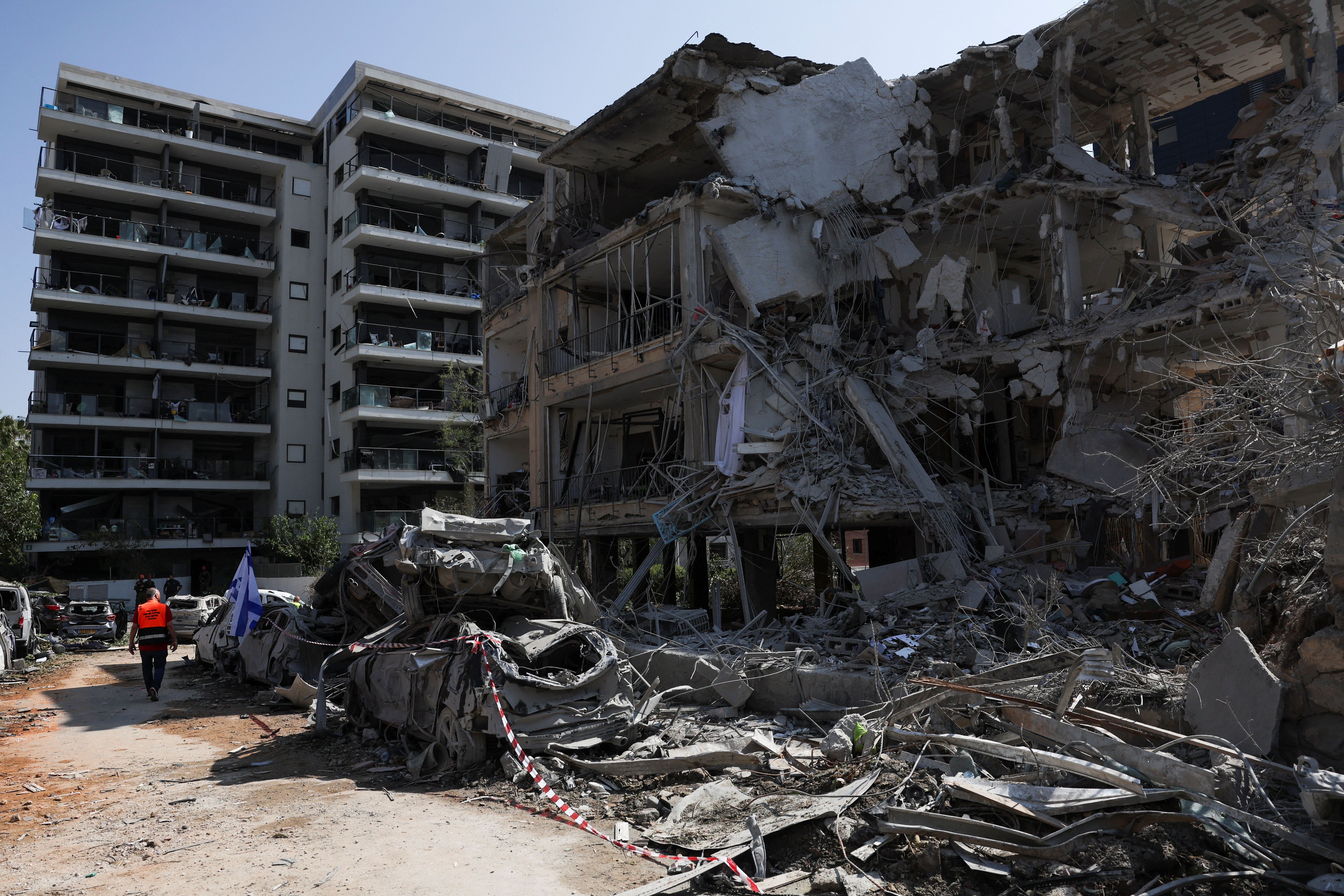 Aftermath of missile attack from Iran on Israel, in Ramat Gan