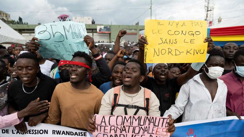 Funeral for refugees killed in strike on Congo displacement camp in Goma