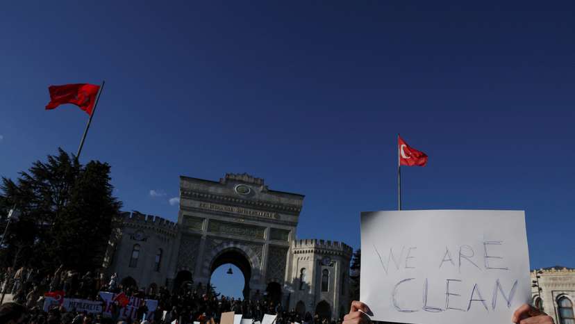 Protest against the detention of Istanbul Mayor Ekrem Imamoglu, in Istanbul