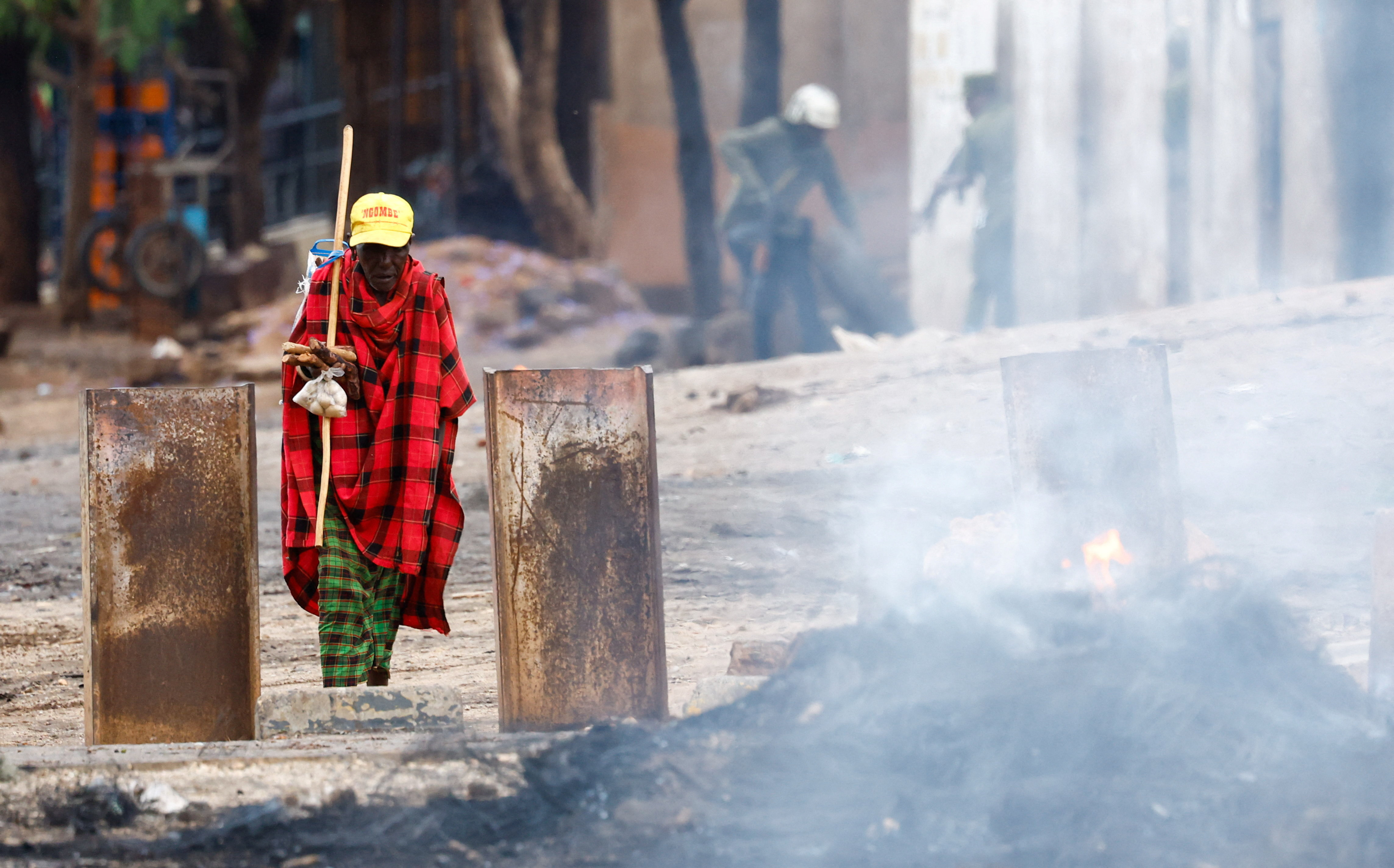 Protest a day after Tanzania's general election at the Namanga One-Post Border crossing point between Kenya and Tanzania
