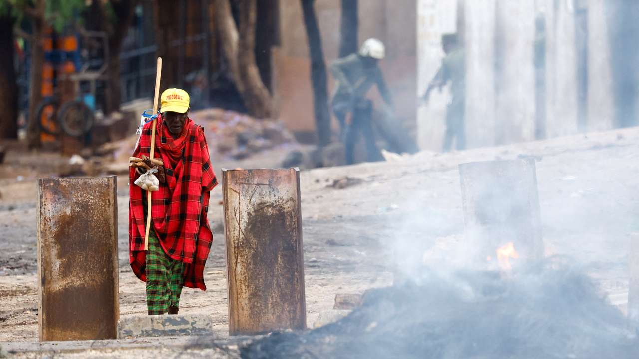 Protest a day after Tanzania's general election at the Namanga One-Post Border crossing point between Kenya and Tanzania