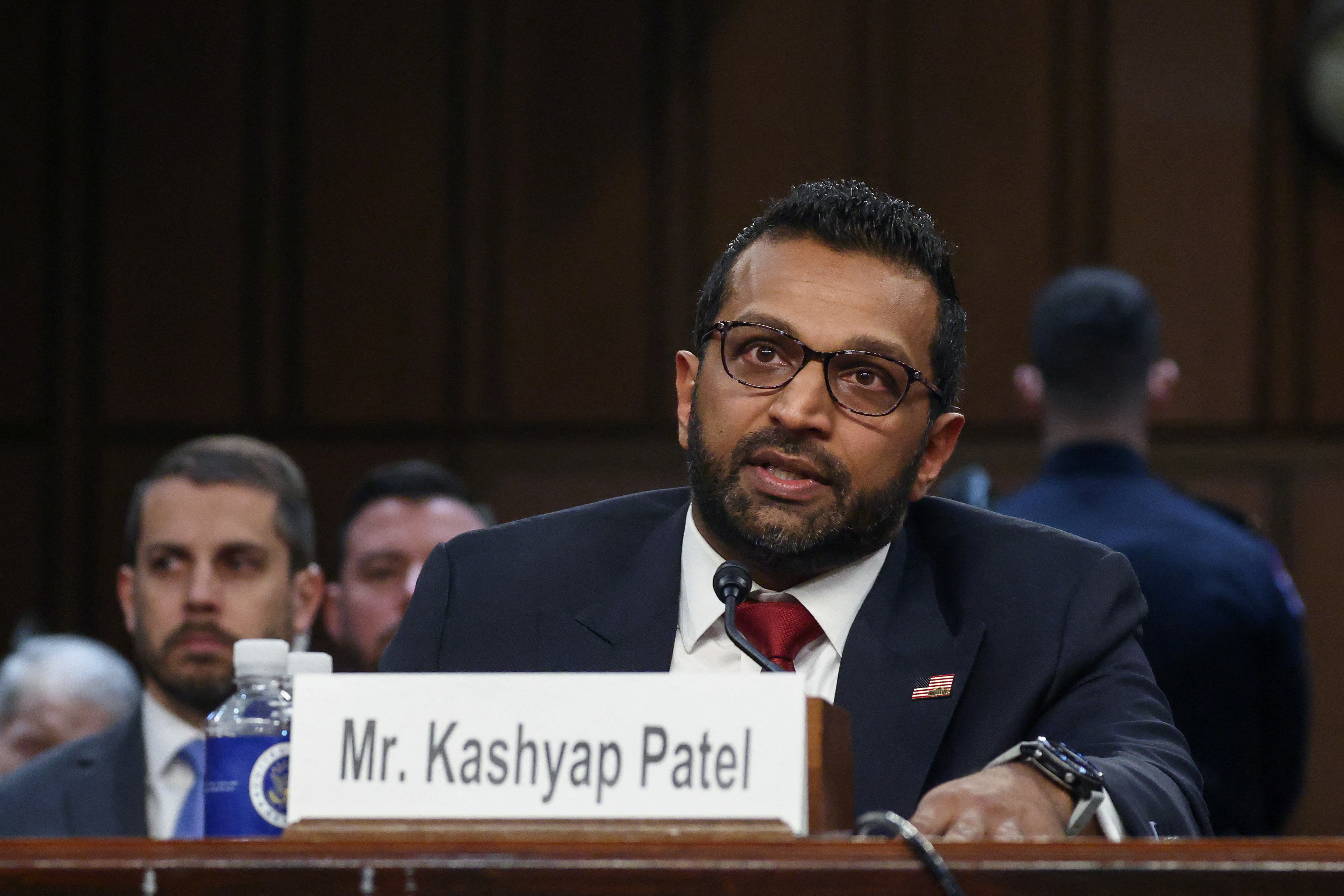 Kash Patel, before a Senate Judiciary Committee confirmation hearing, in Washington