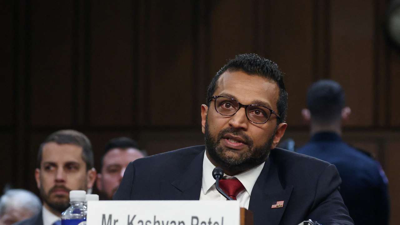 Kash Patel, before a Senate Judiciary Committee confirmation hearing, in Washington