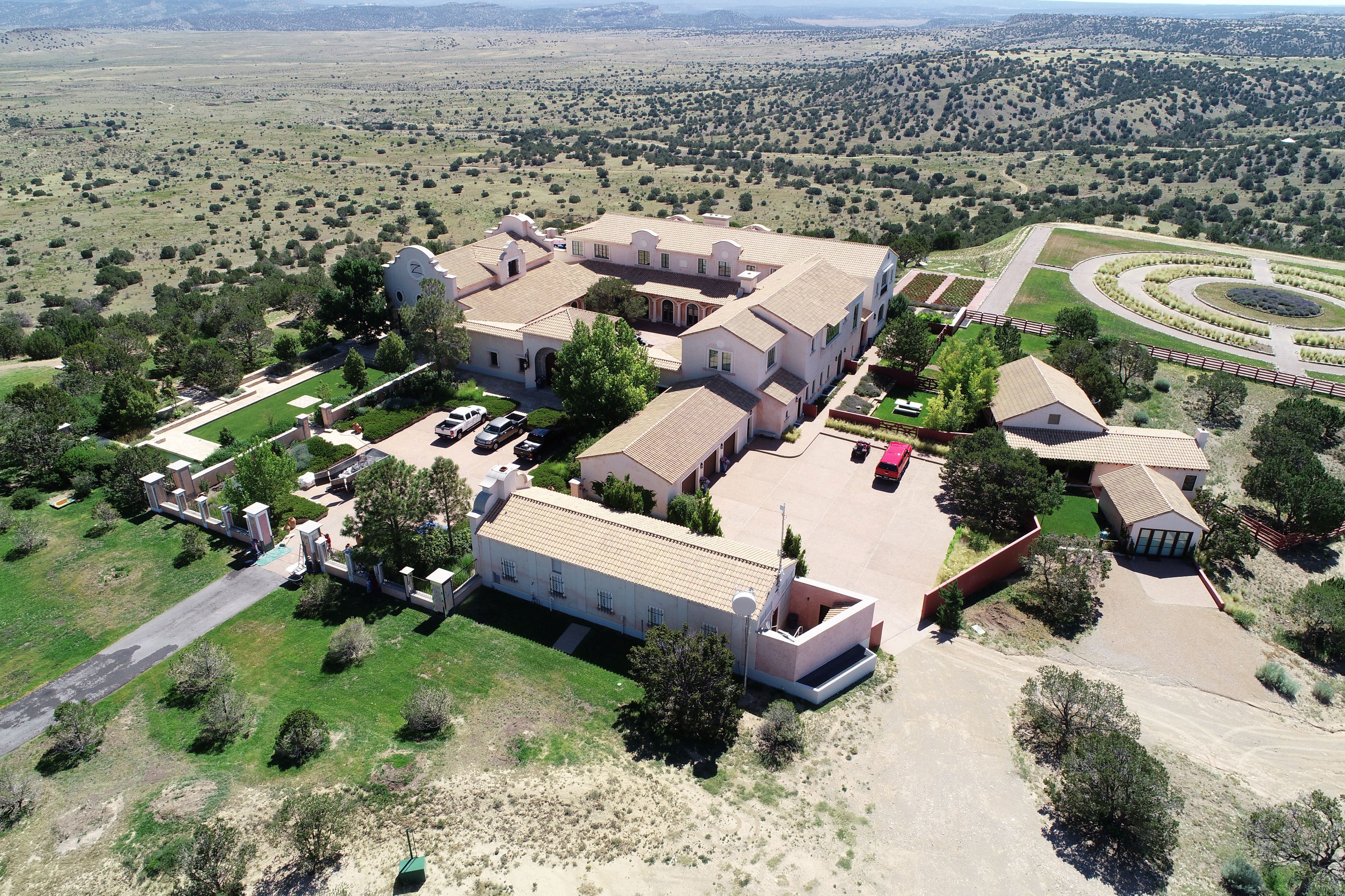 Zorro Ranch is seen in an aerial view near Stanley, New Mexico