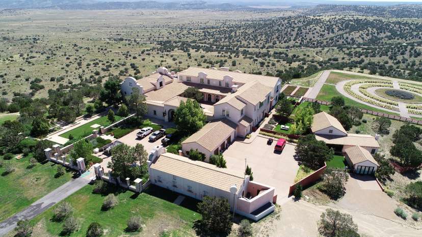 Zorro Ranch is seen in an aerial view near Stanley, New Mexico