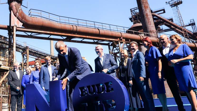 Andrej Babis during an alection campaign
