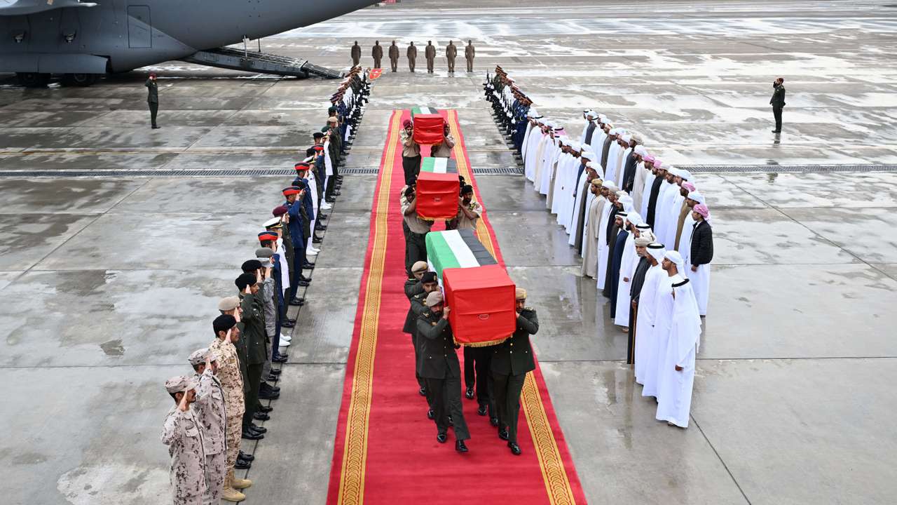 Bodies of UAE military personnel killed in Somalia arrive home