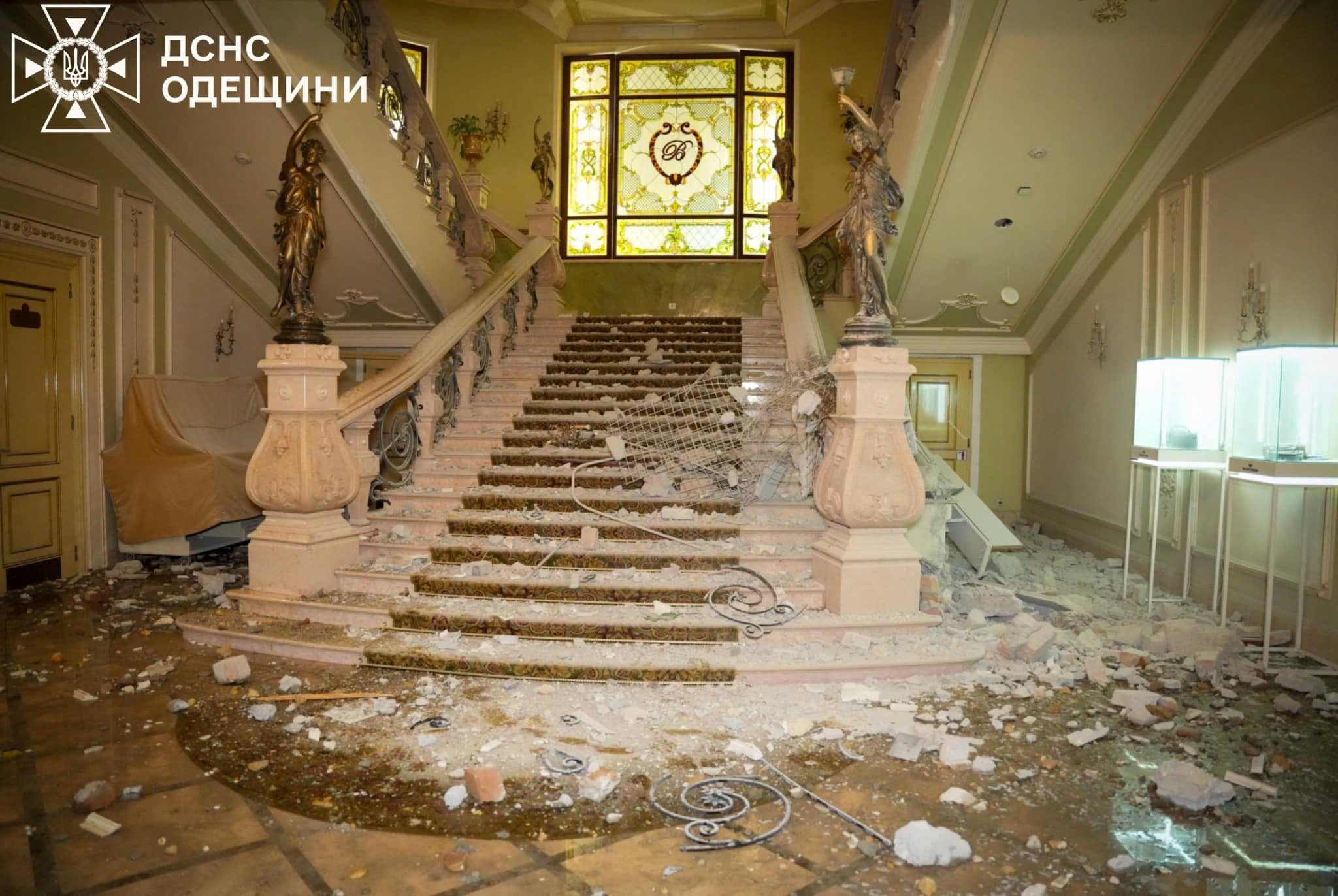 Aftermath of Russian strike on historic center of Ukraine's Odesa