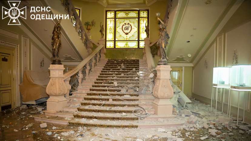 Aftermath of Russian strike on historic center of Ukraine's Odesa