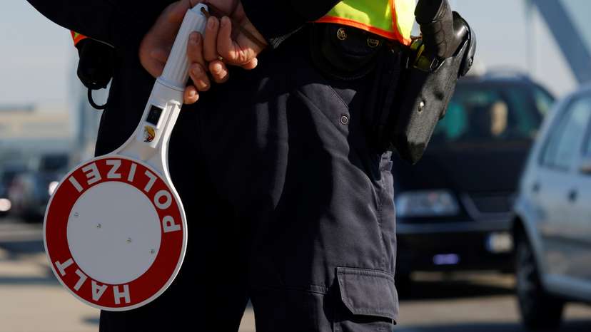 German federal police patrols at German-Polish border