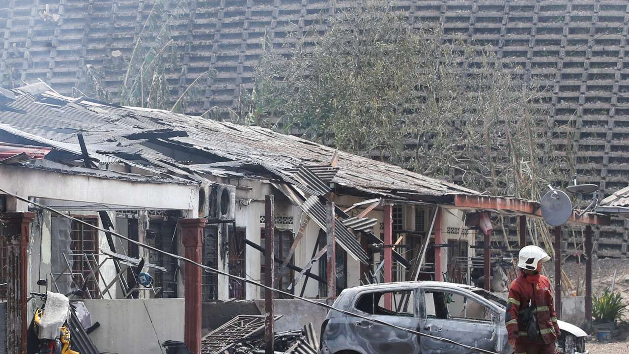 Gas pipeline operated by Malaysia's state energy firm Petronas caught fire in Puchong