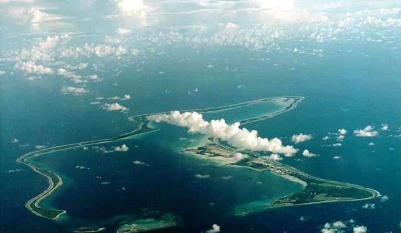 UNDATED FILE PHOTO- An undated file photo shows Diego Garcia, the largest island in the Chagos archi..