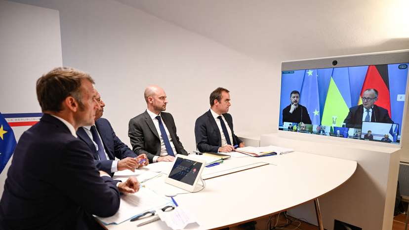 European leaders hold video conference on Ukraine