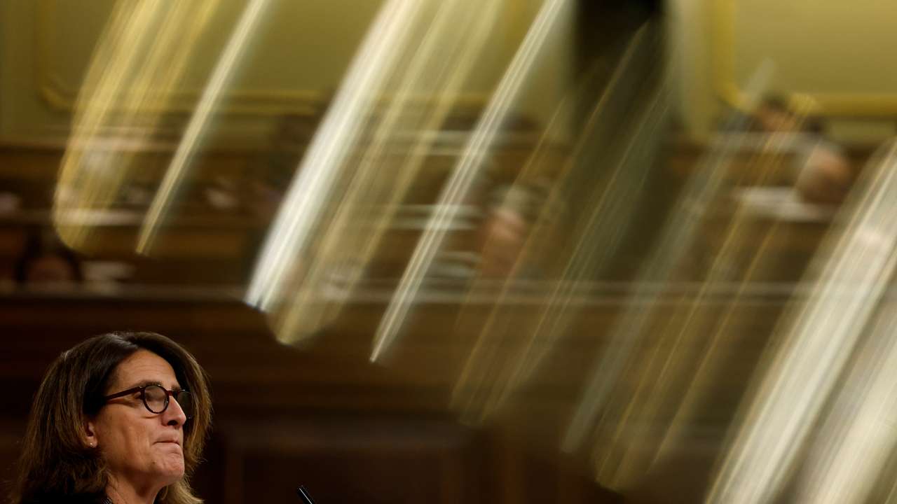 Third Deputy PM of Spain and Minister for Ecological Transition and Demographic Challenge Ribera addresses parliament on deadly floods in eastern Spain in Madrid