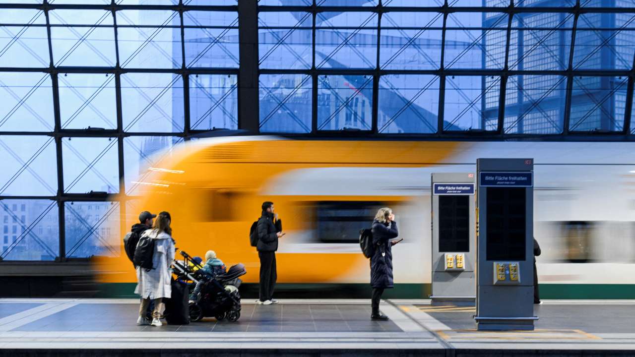 Nationwide strike called by Germany's train drivers union GDL over wage increases, in Berlin