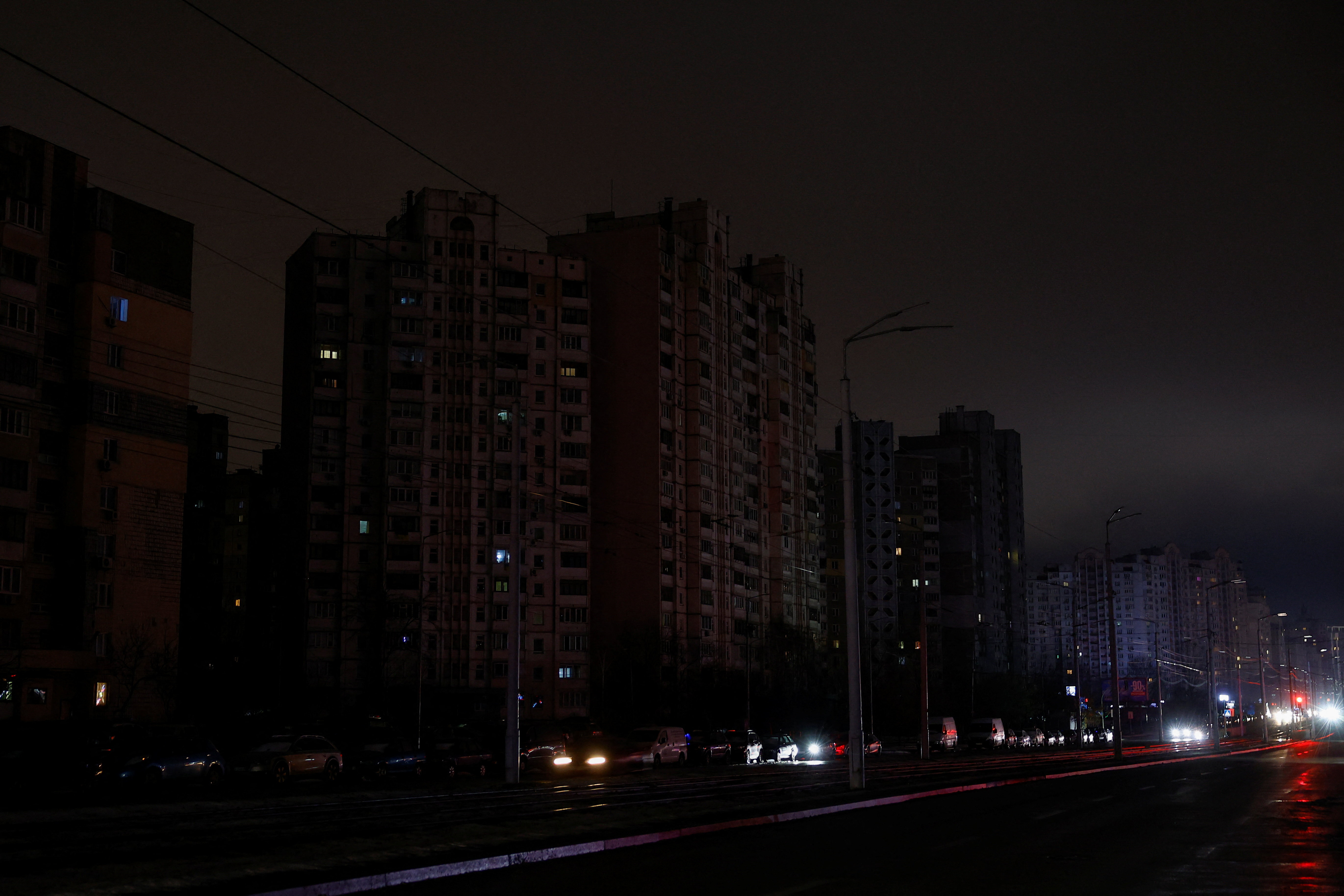 Power blackout in Kyiv