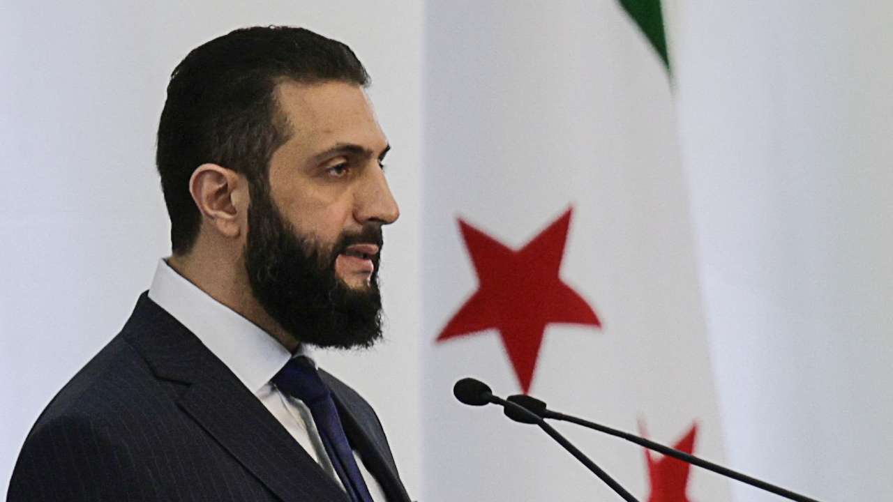 Syria's interim President Ahmed al-Sharaa speaks during a Ministerial formation of the government of the Syrian Arab Republic, in Damascus