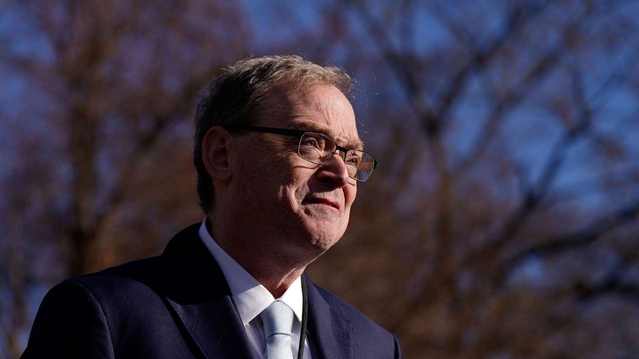 Kevin Hassett, Director of the National Economic Council, gaggles with members of the media in Washington