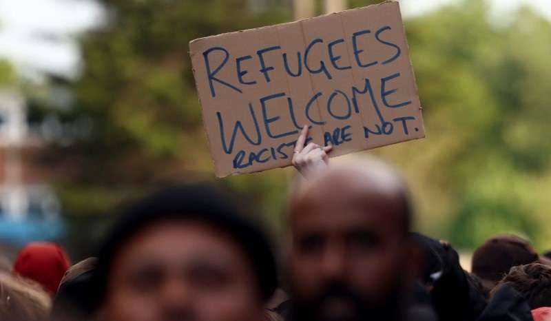 Anti-immigration protest in Britain