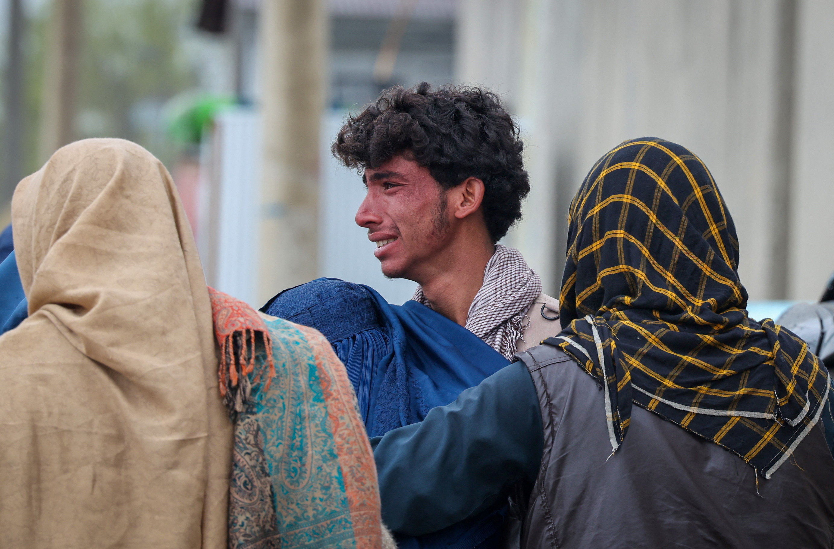 Aftermath of an air strike in Kabul