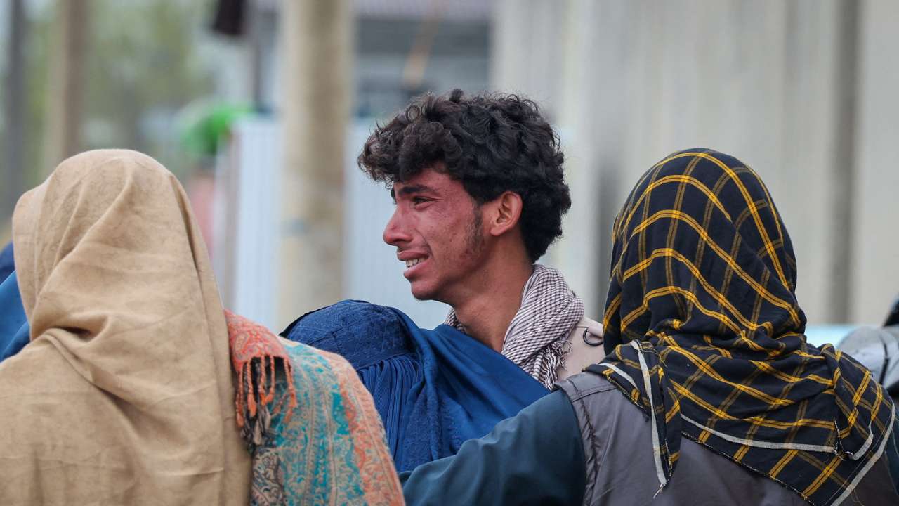 Aftermath of an air strike in Kabul