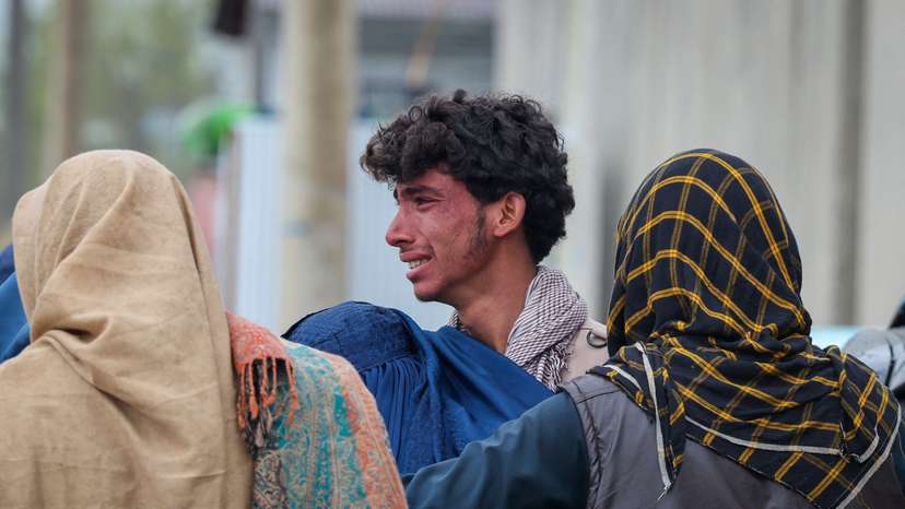 Aftermath of an air strike in Kabul