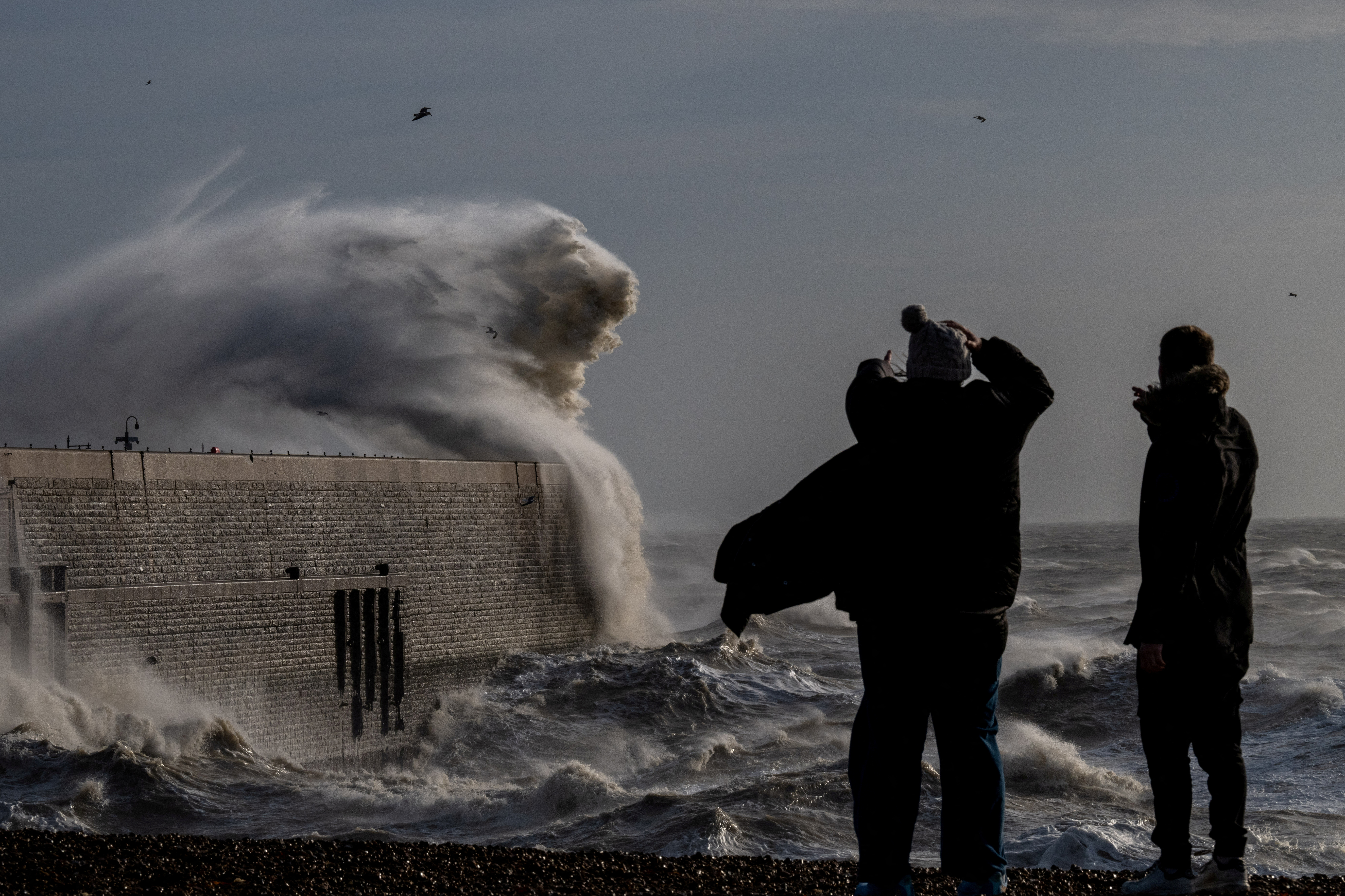 Storm Bert causes high winds on the south coast of England