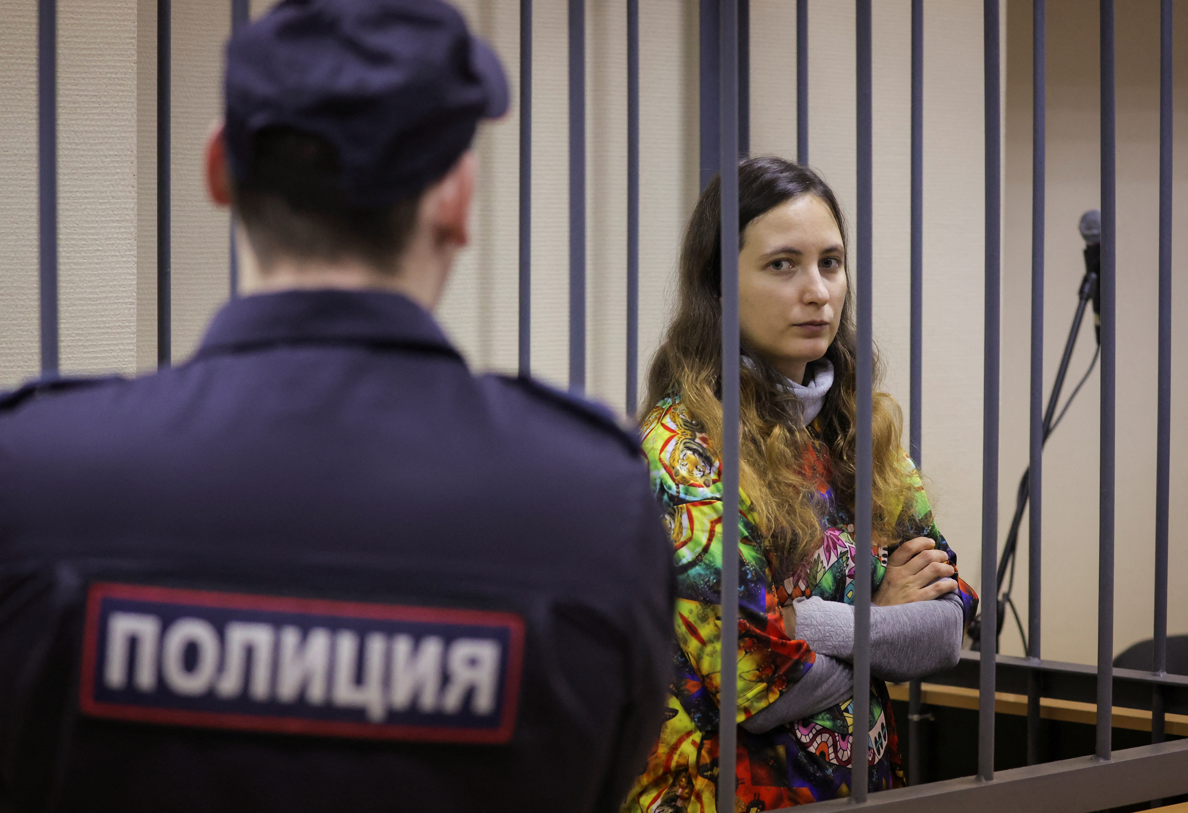 FILE PHOTO: Artist Skochilenko charged with discrediting Russian army appears in court