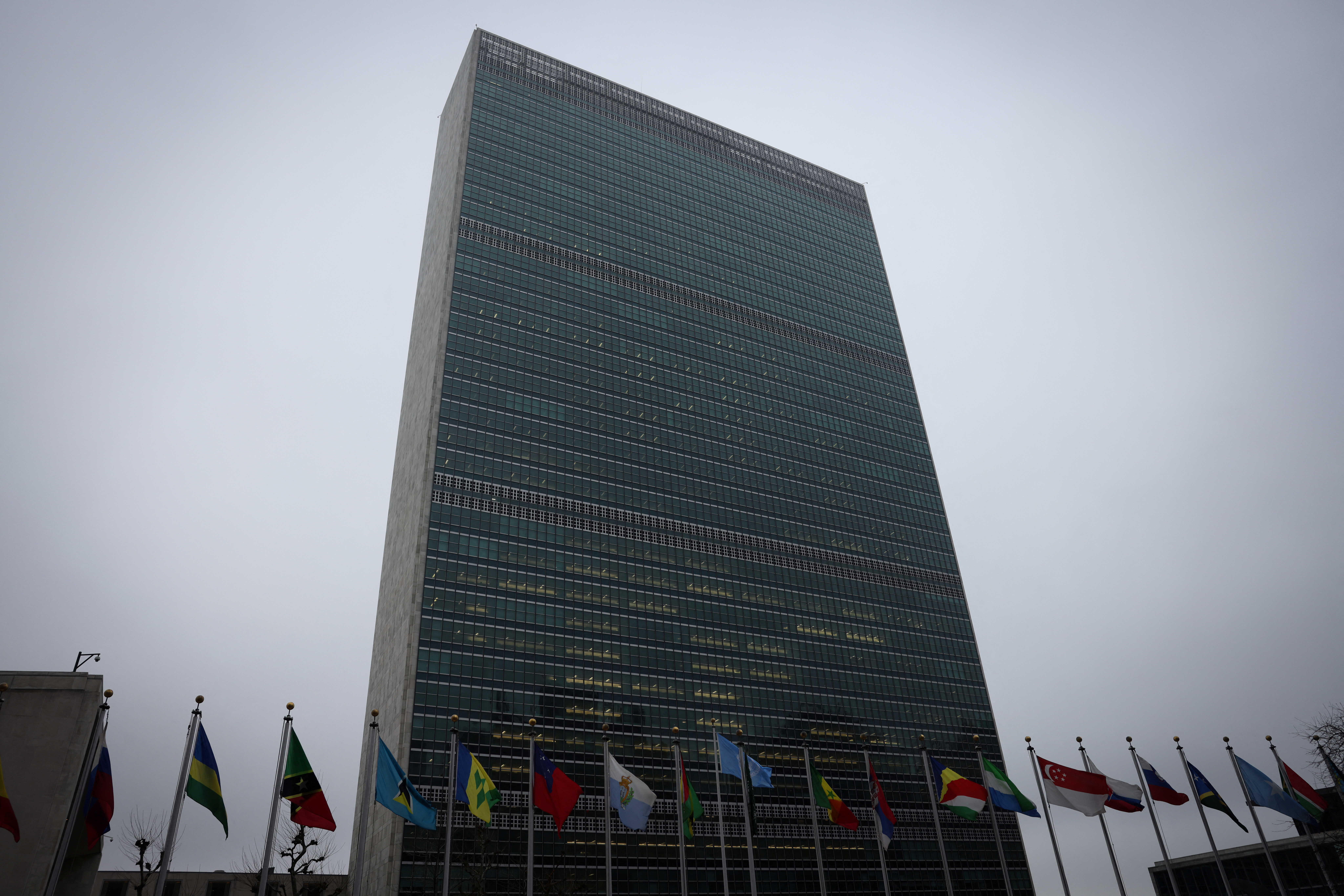 The United Nations building is pictured ahead of a General Assembly meeting in New York City, New York, U.S